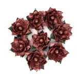 DpCraft  poinsecje, 8 szt.  bordowe metalizowane