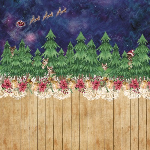 AltairArt - Festive Cats - papier 15x15 