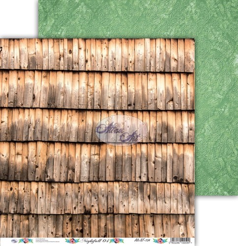 Nightfall 04 - zielona kartka do scrapbookingu 15x15 - AltairArt