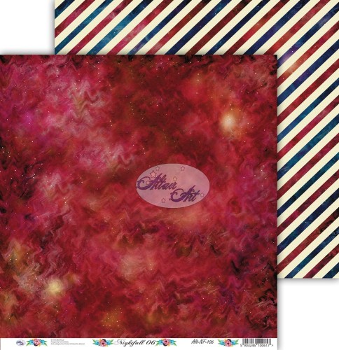 Nightfall 06, dwustronna świąteczny print kartka do scrapbookingu 15x15, 10 arkuszy, AltairArt