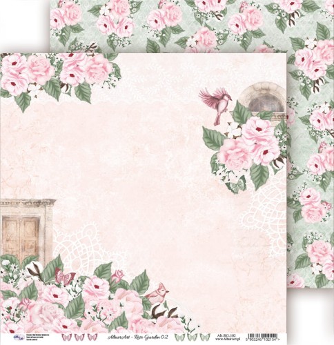 Papier scrapbooking - Rose Garden 02 - 30x30 - AltairArt