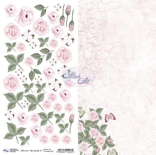Papier do scrapbookingu - Rose Garden 10 - 15x30 - AltairArt