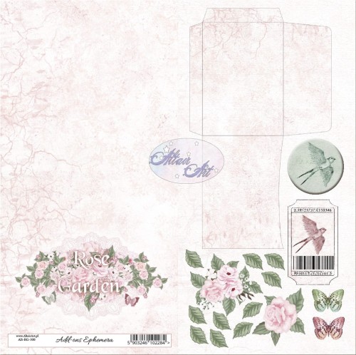 Papier do scrapbookingu z kopertką Rose Garden CVR 15x30 - AltairArt