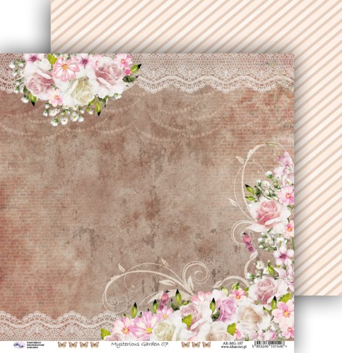 Papier do scrapbookingu Mysterious Garden 07 - 15x15 - AltairArt