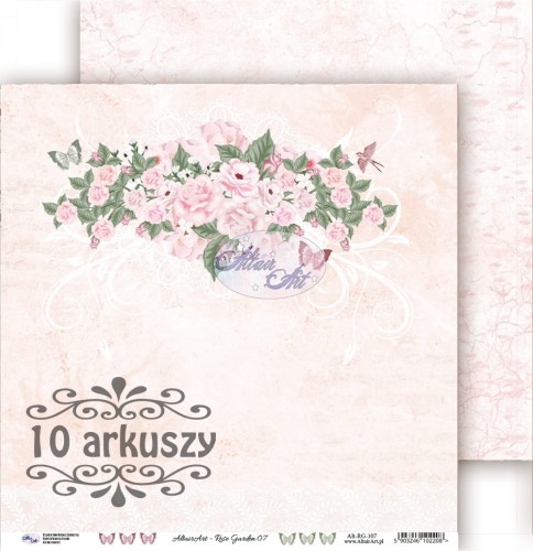 Papier do scrapbookingu Rose Garden 07 -10 arkuszy - AltairArt