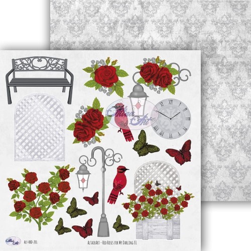 Papier do scrapbookingu Red Roses for My Darling