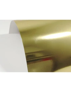 Papier ozdobny lustro Mirror Gold 300g złoty lustrzany A4