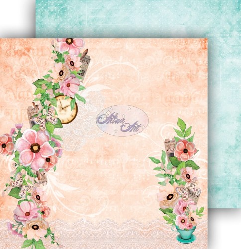 Dwustronny papier do scrapbookingu Spring Blossoms 06- 15x15 cm 10 szt.