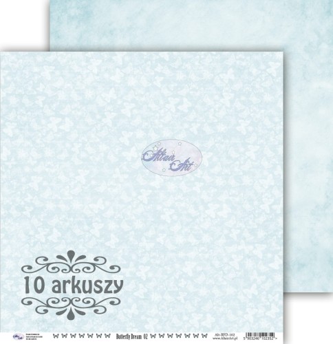 Papier do scrapbookingu 30x30 - Butterfly Dream 02 - AltairArt - 10 arkuszy