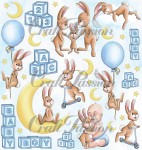 Craft Passion Cute Bunny Boy - elementy do wycinania - papier scrapbookingowy 30,5x30,5cm