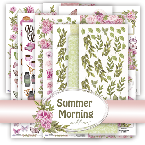 Papier-scrapbooking-AltairArt-Summer-Morning-Add-ons-zestaw-ephemera