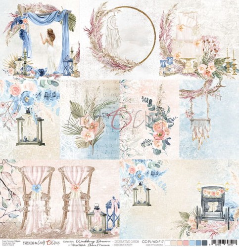 WEDDING DREAM - ARKUSZ Z OZDOBNYMI KARTAMI