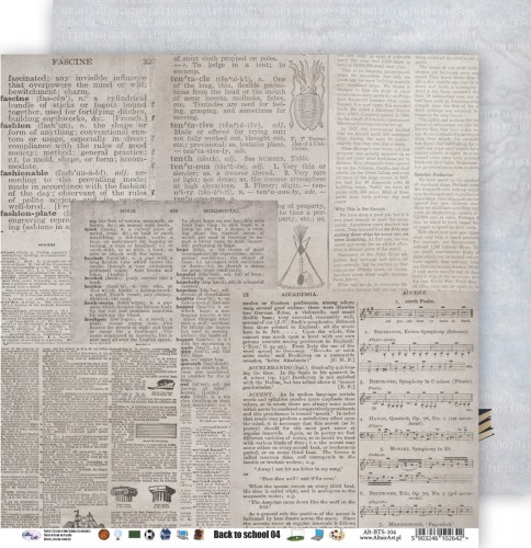 Kartki do scrapbookingu Back to school 04 - Kartka 30x30 - AltairArt