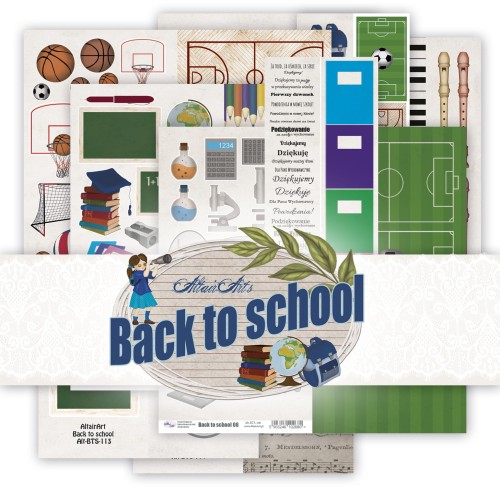 AltairArt - Back to school -zestaw elementów co wycinania
