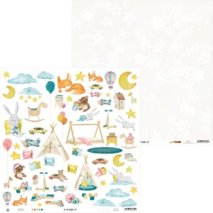 Papier do scrapbookingu GOOD NIGHT 07, 30x30, Piątek 13