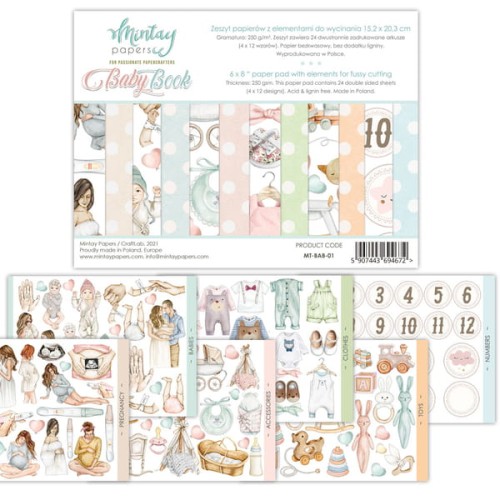 Papiery kreatywne Mintay Papers BABY BOOK, 15,2 X 20,3 CM