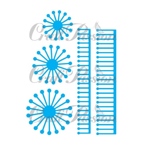 Craft Passion Komplet wykrojnikow preciki do kwiatow