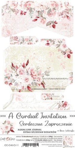 A CORDIAL INVITATION - JUNK JOURNAL SET - ZESTAW DODATKOW