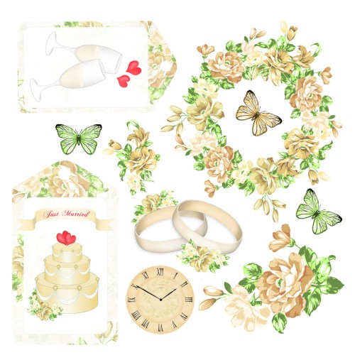 AltairArt - The Beautiful Moments - elementy do wycinania 15x15 cm