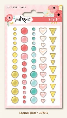 Kształty emaliowe samoprzylepne - 56 szt