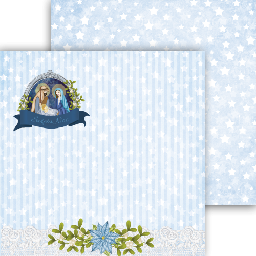 Świąteczny papier do scrapbookingu AltairArt - Silent Night || Cicha Noc 03 - 10 arkuszy