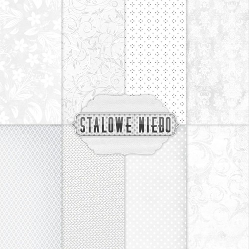 Magiczna Kartka - Stalowe Niebo - Zestaw papierow do scrapbookingu 30x30