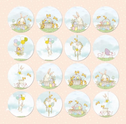Papier jednostronny Hopping Bunnies 08, 30x30, Craft&You Design