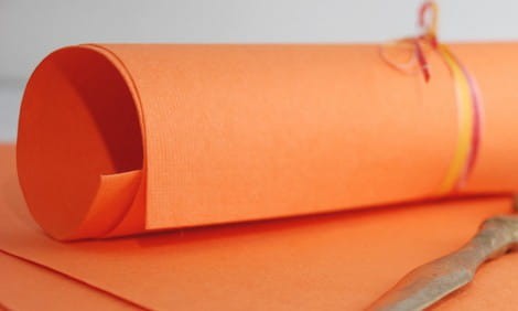 Papier czerpany pomarańczowy A4