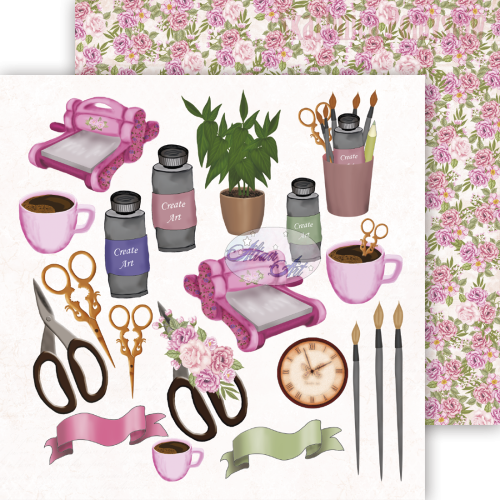 Papier-scrapbooking-Scrap-Girl-05-papier-15x15-AltairArt