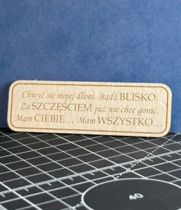Tekturka napis - Chwyć się mojej dłoni, bądź blisko…
