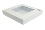 Goatbox - Pudełko na kartkę z kwadratowym okienkiem białe matowe 16x16x2,5