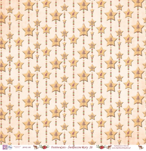 Świąteczny papier do scrapbookingu z girlandami