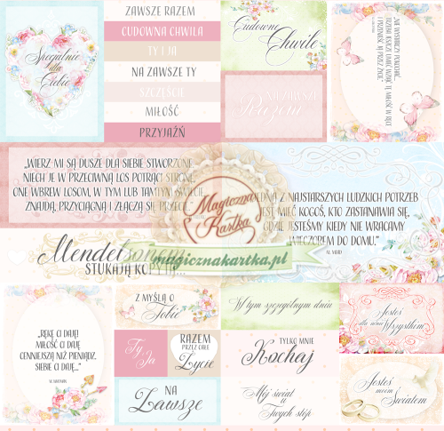 Papier do scrapbookingu Kwiecisty Romans 15 - 30x30 - Magiczna Kartka
