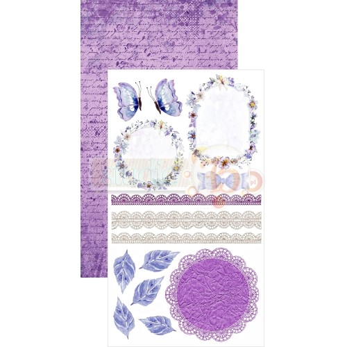 Papier do scrapbookingu Violet love 07 - 17x30 cm - Studio 75.jpg