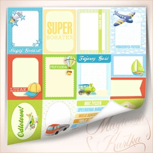 Magiczna Kartka - Mali Odkrywcy 30 - etykiety do journalingu boy1