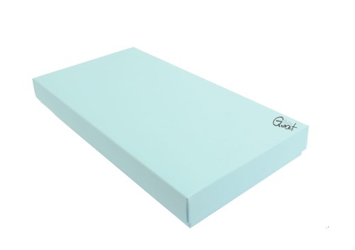 Pudełko na kartkę DL błękitne matowe - GoatBox