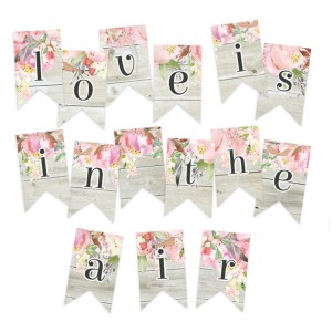Piątek 13 - Papierowy banerek / die cut Love in Bloom