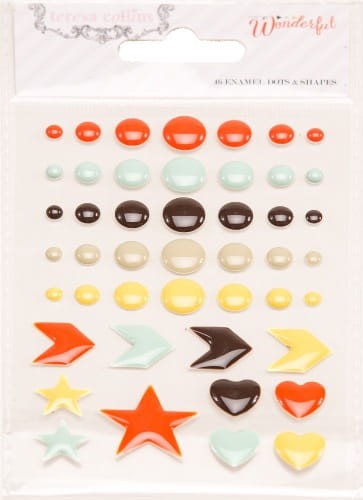 Kształty emaliowe samoprzylepne - 46 szt