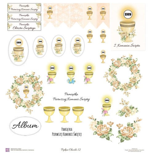 Papier do scrapbookingu Piekne chwile 12 - 30x30 - Skarbnica Pomysłow