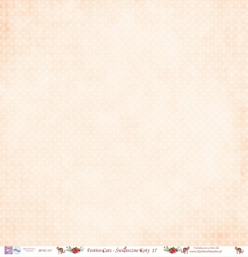 Beżowy papier do scrapbookingu w kropki Skarbnica Pomysłów