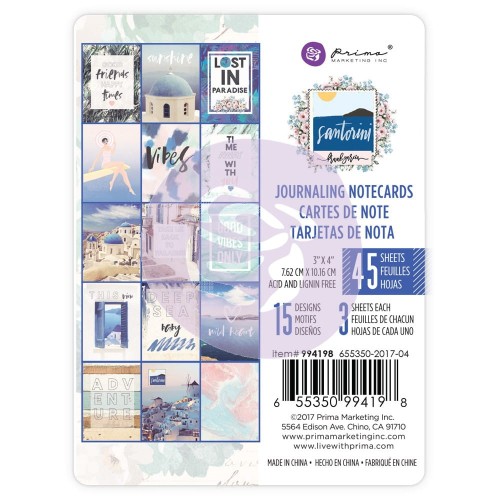 Santorini - Karty journalowe 3x4