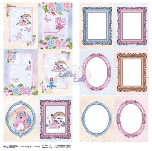 AltairArt - papier do scrapbookingu - On the Wings of a Rainbow 15 - kartka 30x15