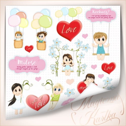 Papier do scrapbookingu - Magia Miłości 09 - 30x30 - Magiczna Kartka