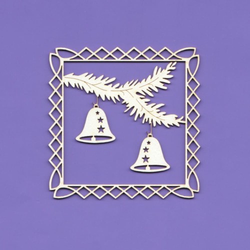 851 TEKTURKA - ŚWIĄTECZNA RAMKA - DZWONECZKI