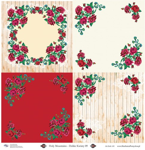 Holy Mountains - Dzikie Kwiaty 09 - papier jednostronny - motywy goralskie