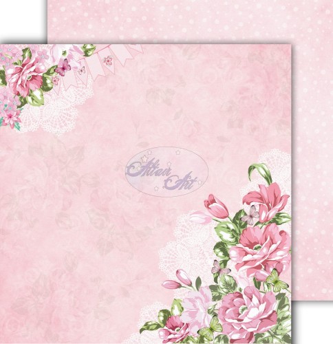 Papier do scrapbookingu Flower Harmony 02, 30x30, AltairArt