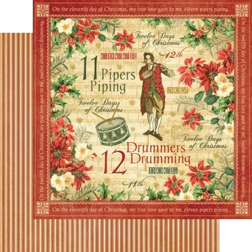 Graphic 45 - Twelve Days of Christmas Collection - Drummers Drumming