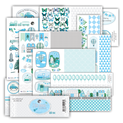 AltairArt - 2 the Moon and back Ephemera zestaw dodatkow do wycinania