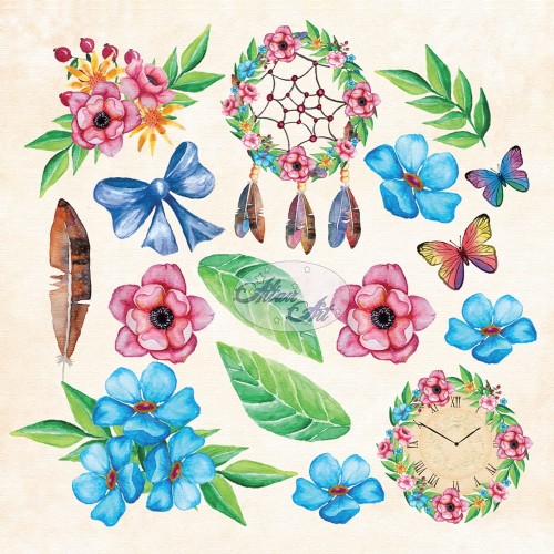 AltairArt - Nightfall - arkusz z elementami do wycinania 15 cm x 15 cm