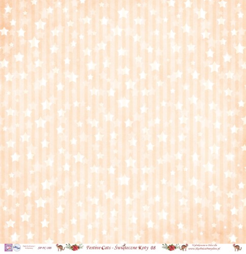 Beżowy papier do scrapbookingu w gwiazdki